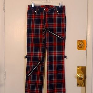 Vintage 90s Lip Service Plaid Punk Pants
